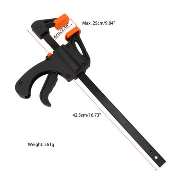 4Inch Wood Working Bar F Clamp Grip Ratchet Release Squeeze DIY Hand Stainless